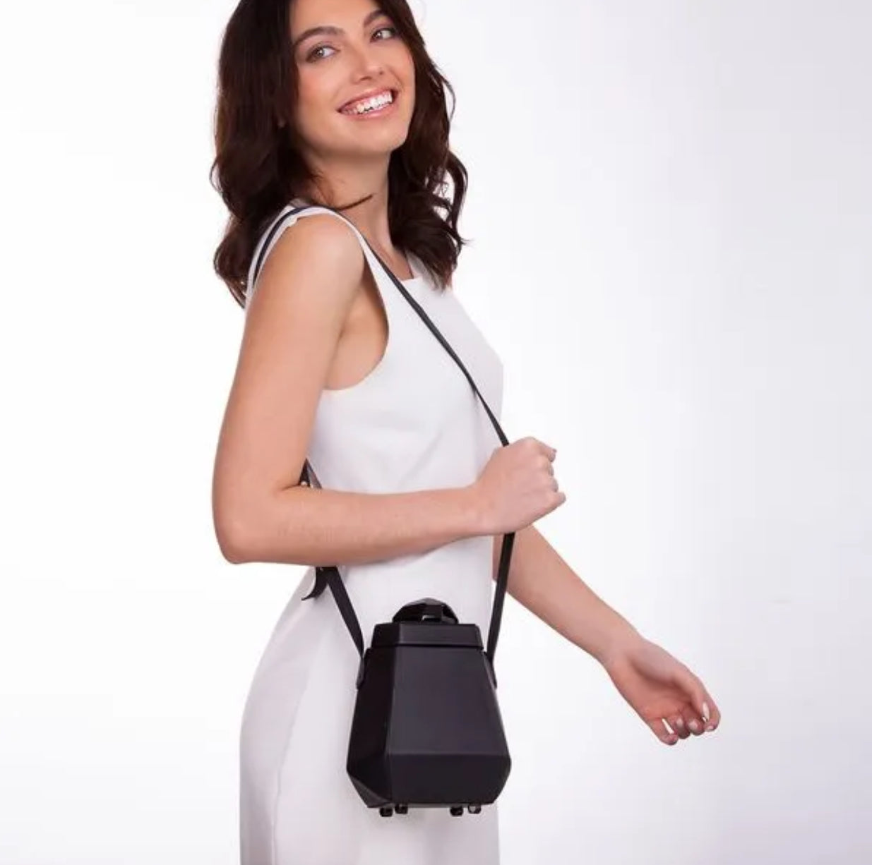 Jewelbox Bag- Collab Maria Dolores + Montefina - Black Obsidian / Leather Black