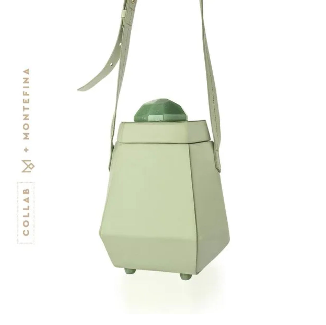 Jewelbox Bag- Collab Maria Dolores + Montefina - Green Quartz / Green Leather
