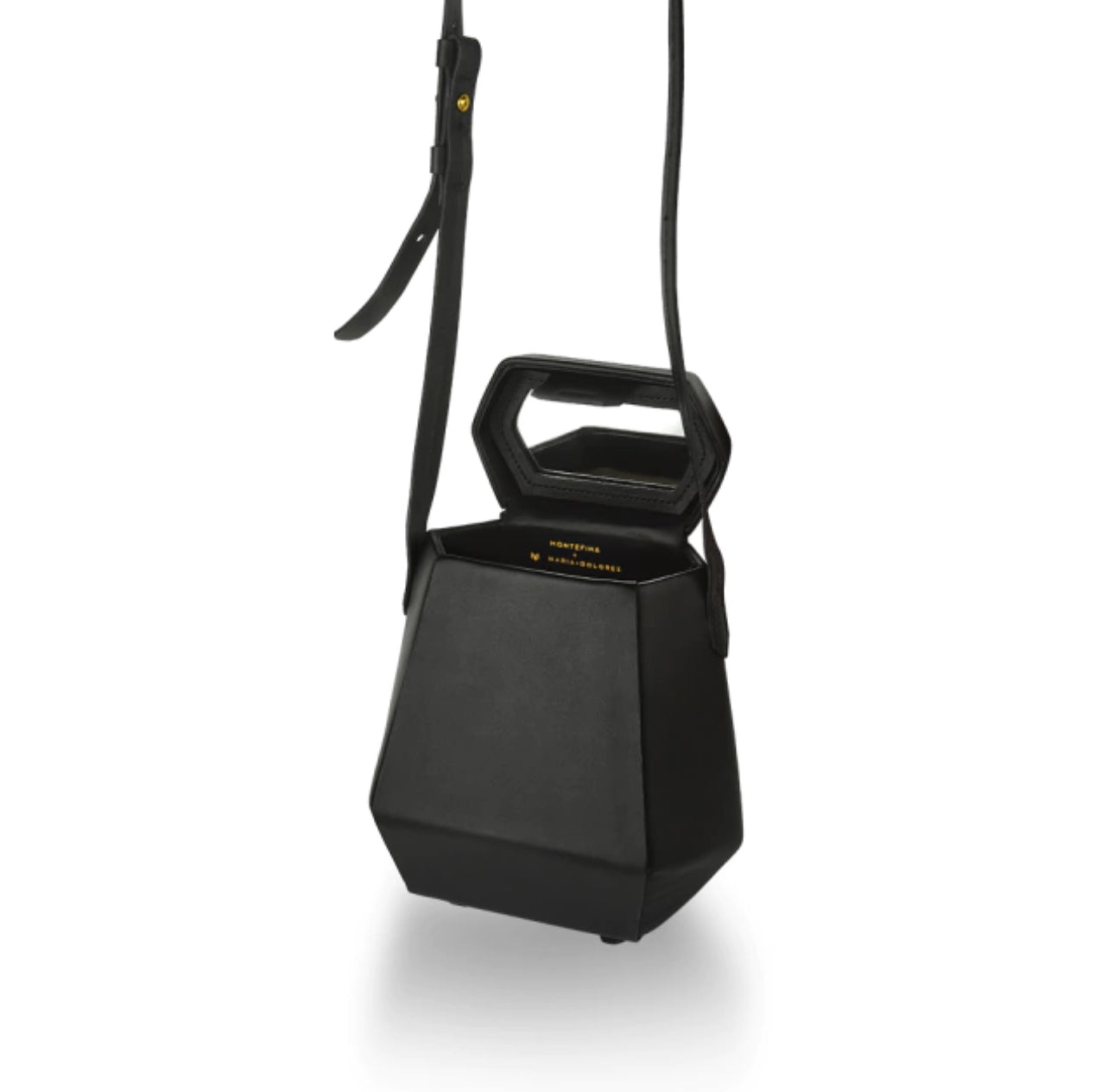 Jewelbox Bag- Collab Maria Dolores + Montefina - Black Obsidian / Leather Black
