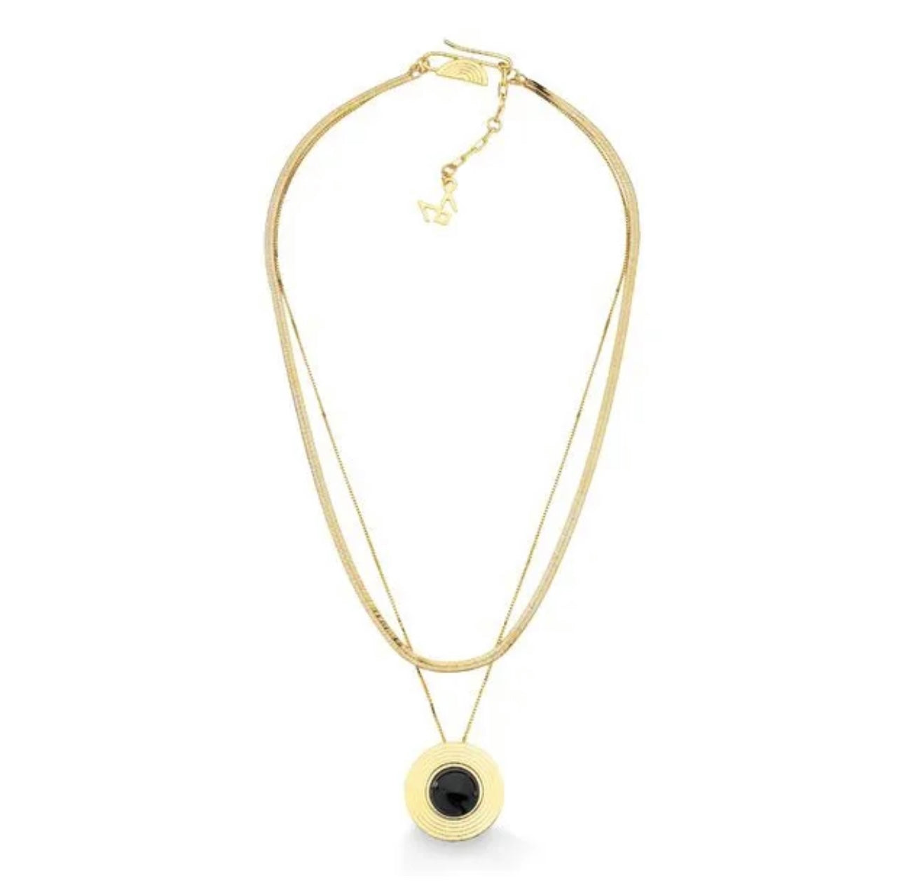 GEM DISK NECKLACE