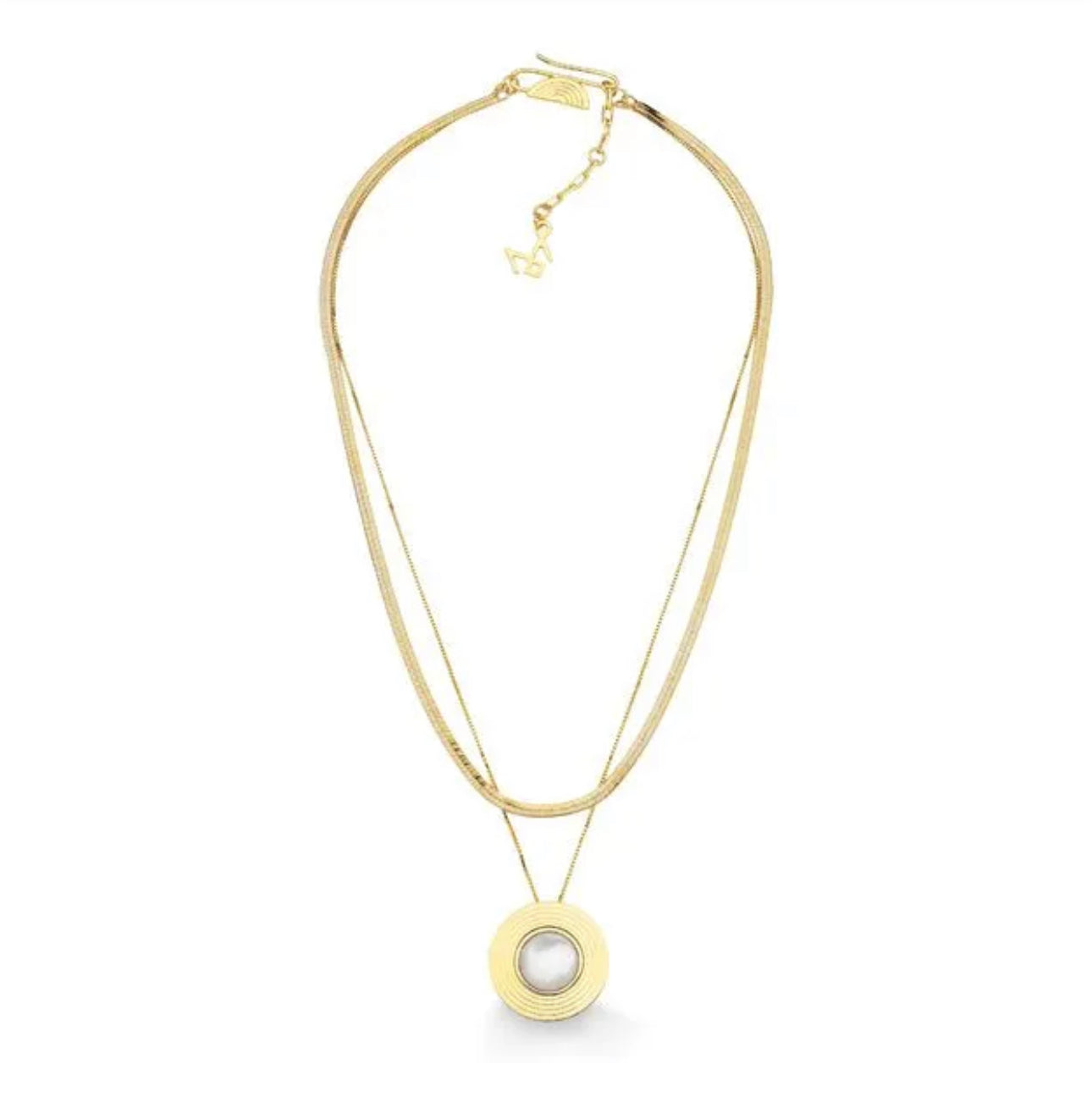GEM DISK NECKLACE