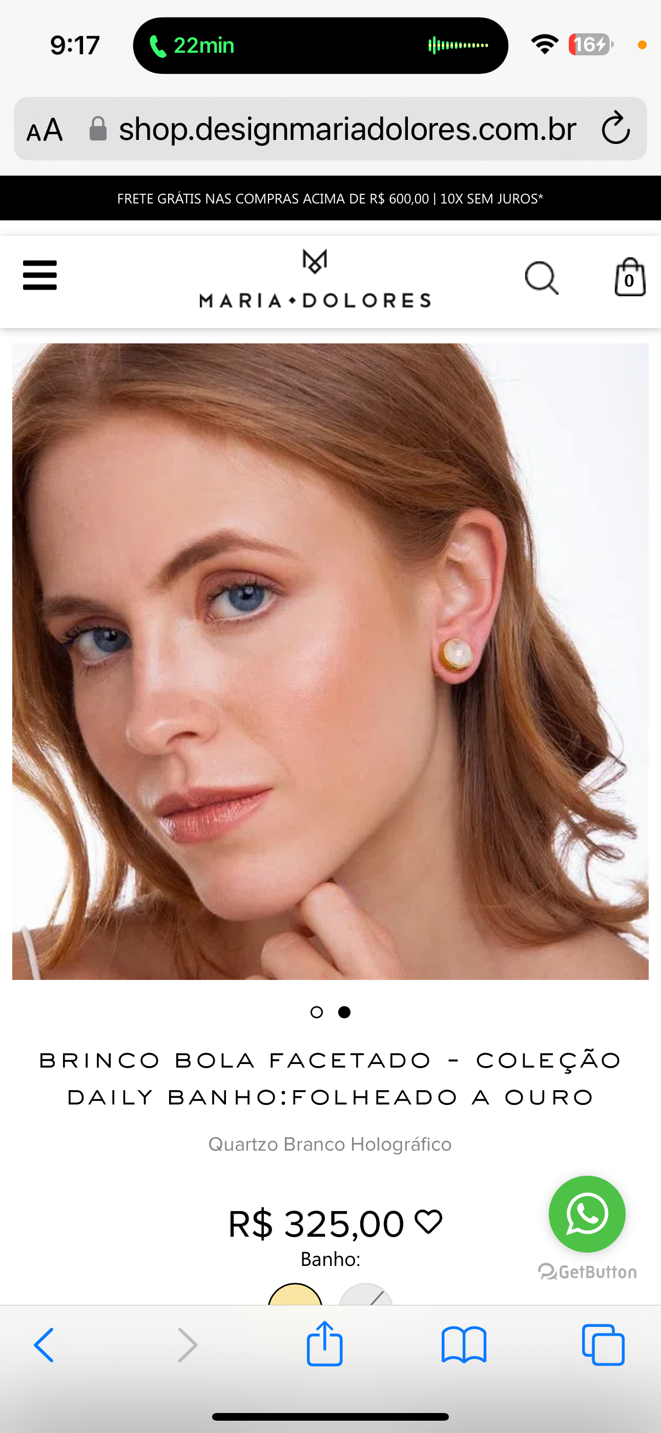 BOL FACETED EARRING