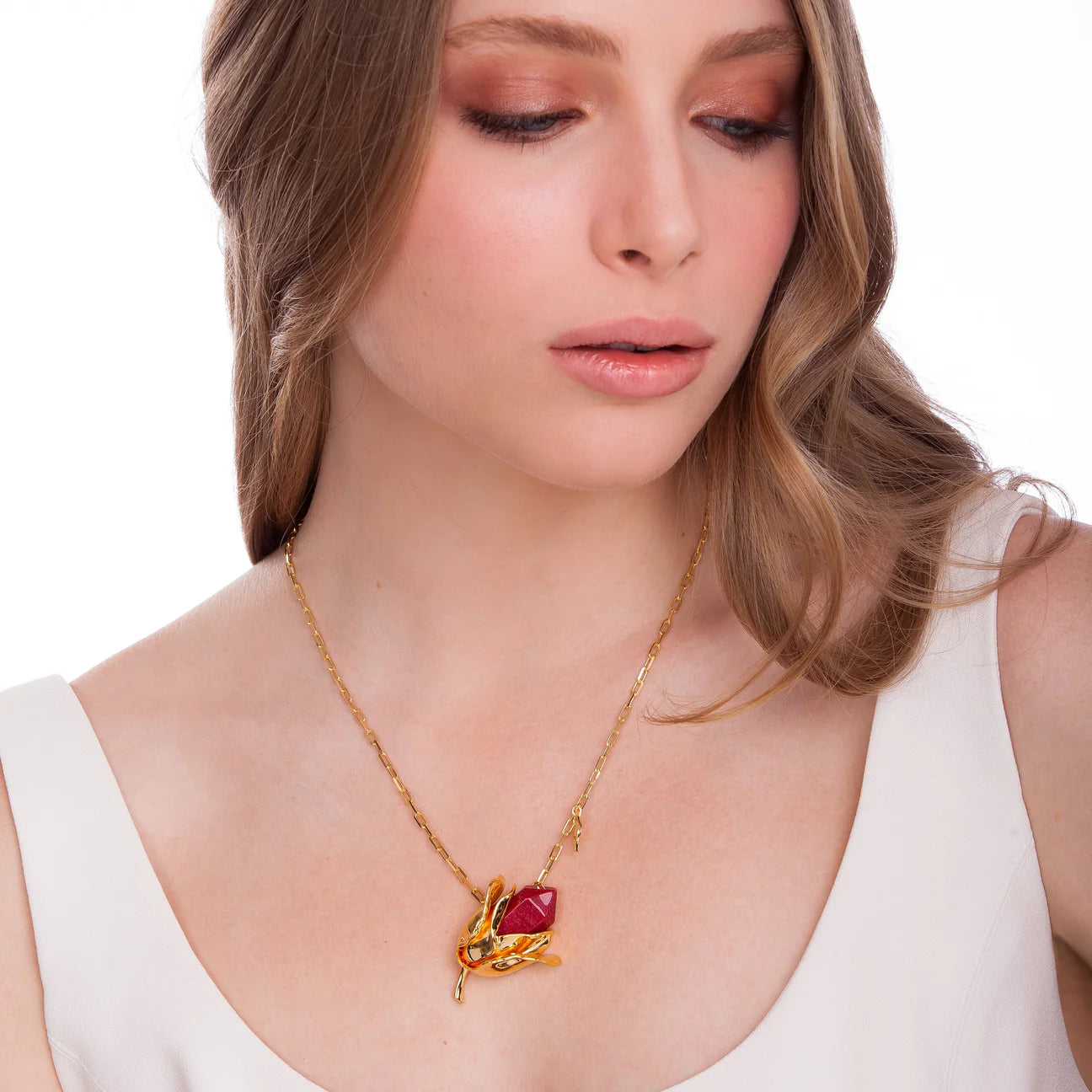 BOTÃO VERMELHO NECKLACE -  À FLOR DA PELE