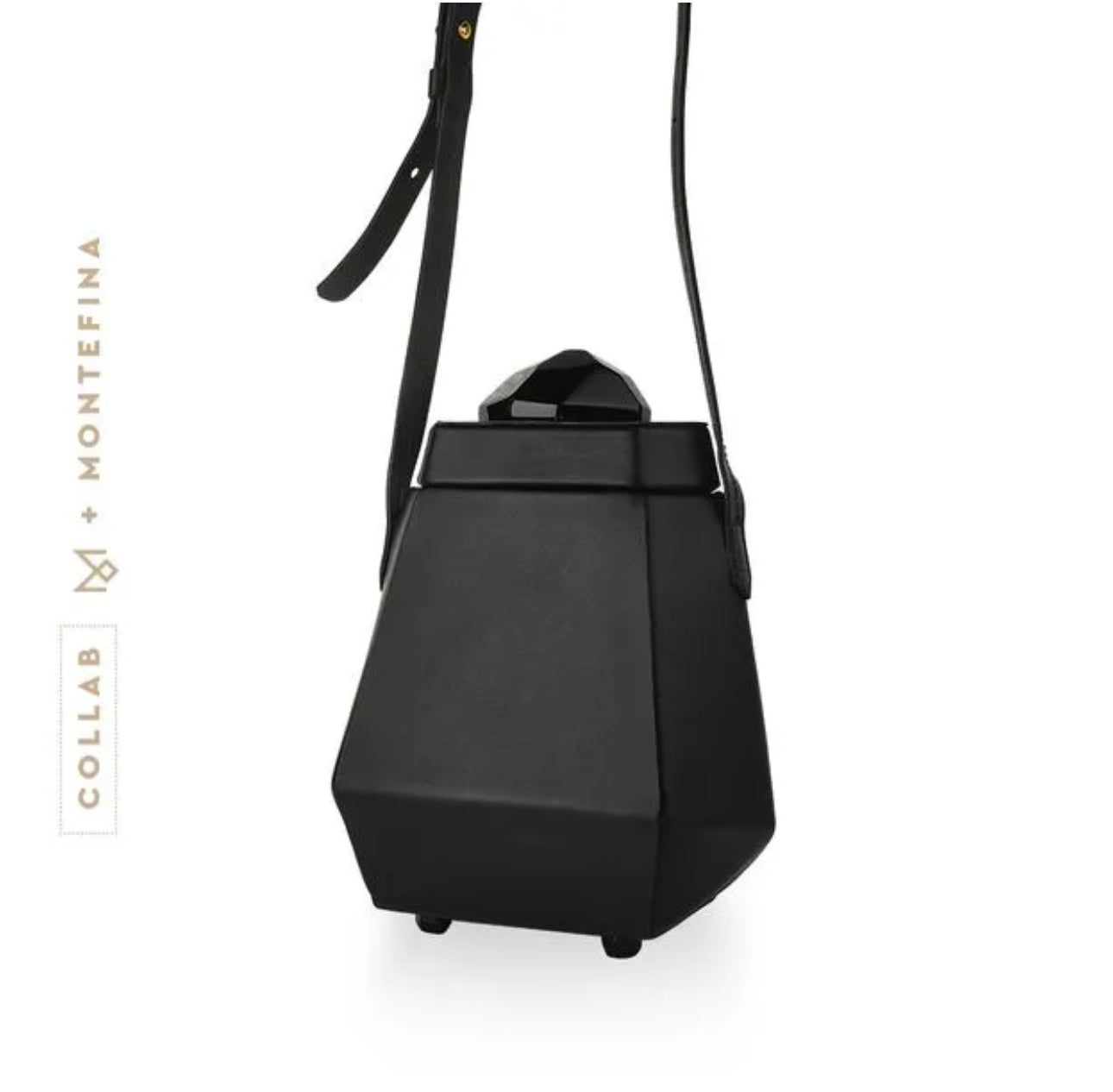 Jewelbox Bag- Collab Maria Dolores + Montefina - Black Obsidian / Leather Black
