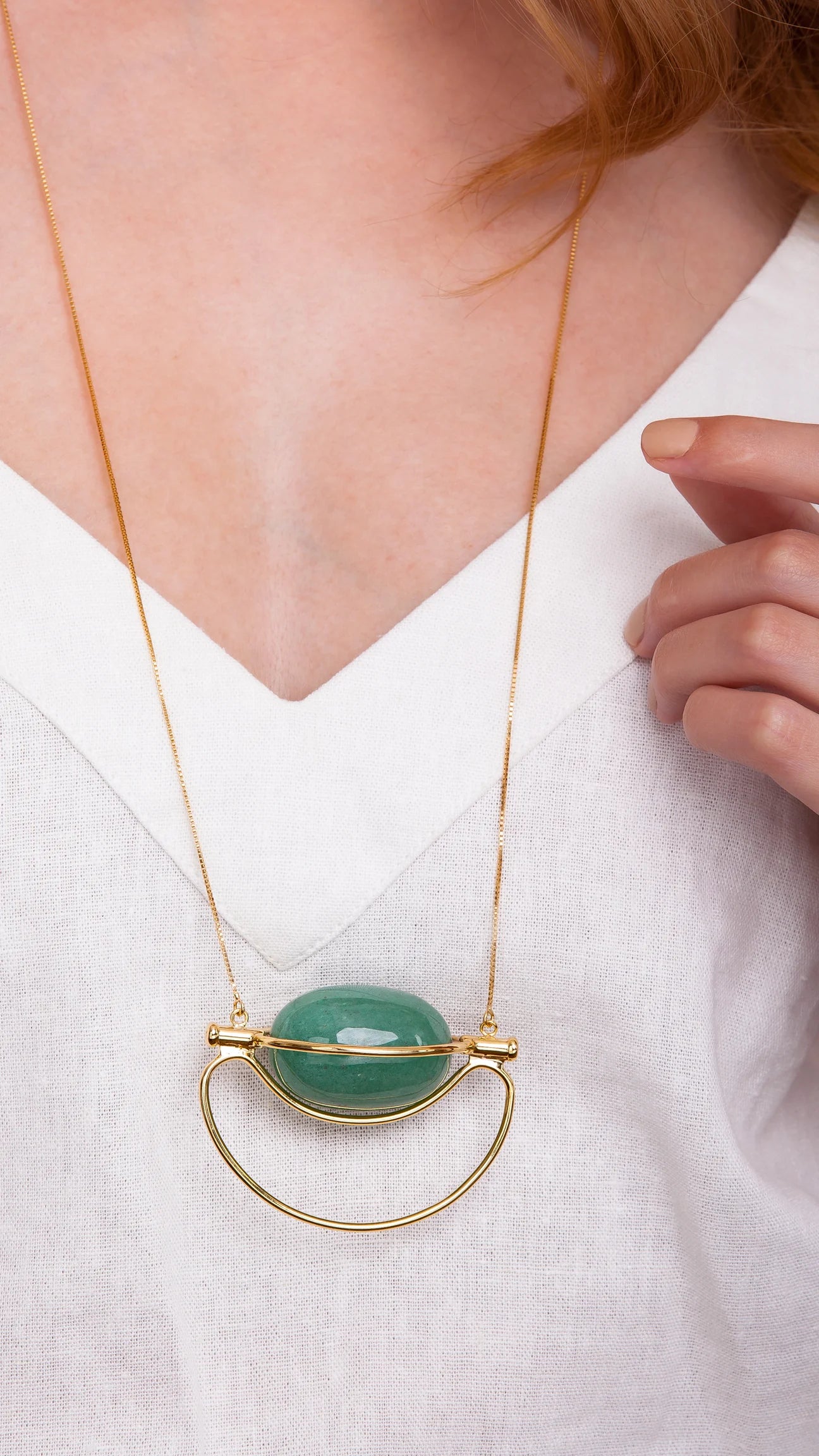 SELF CARE NECKLACE - GREEN QUARTZ