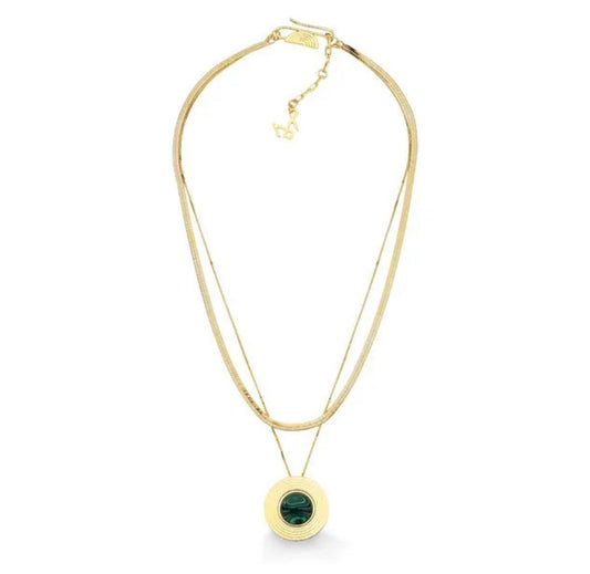 GEM DISK NECKLACE