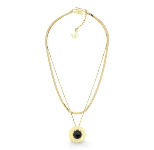 GEM DISK NECKLACE
