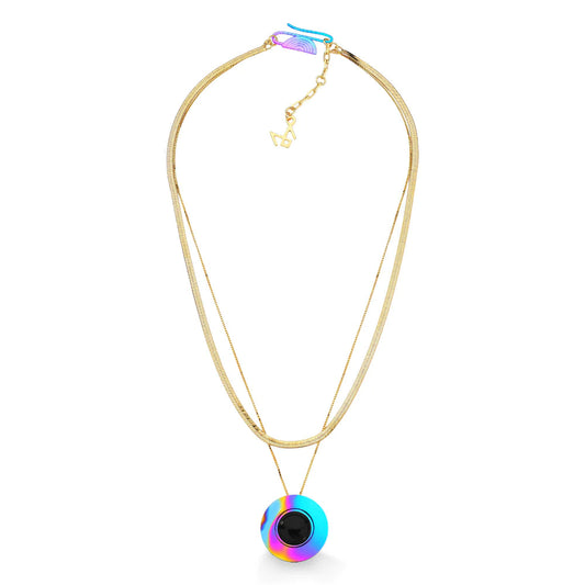 GEM DISK NECKLACE